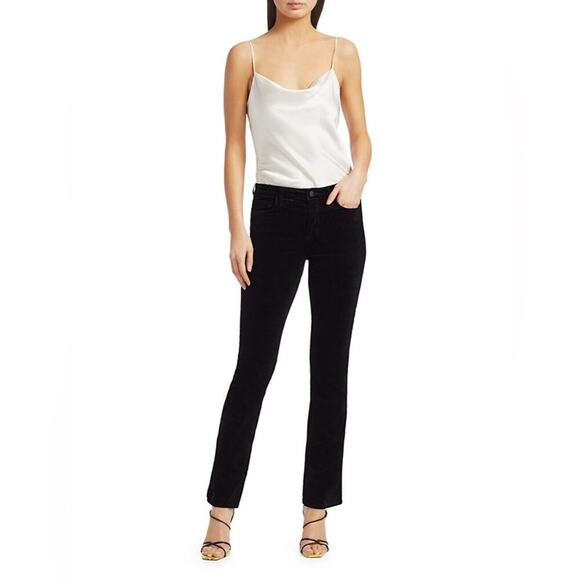 L’Agence Oriana High Rise Straight Velvet Pants - Picture 1 of 10